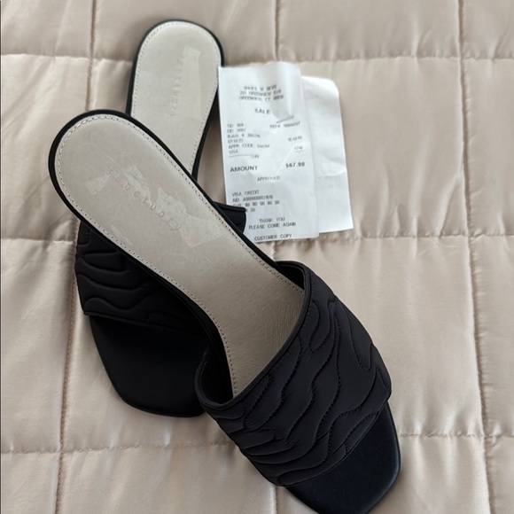 Sanctuary Black Quilted Slide Sandals NWT never worn! - Picture 2 of 5